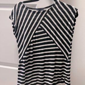 TOMMY HILFIGER Black and White Stripe Shirt